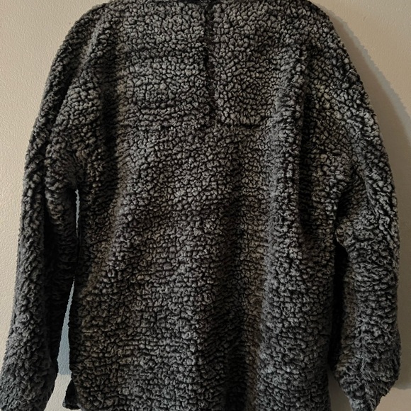 Alter’d State Gray / Beige Quarter Zip Sherpa Jacket - Picture 2 of 6